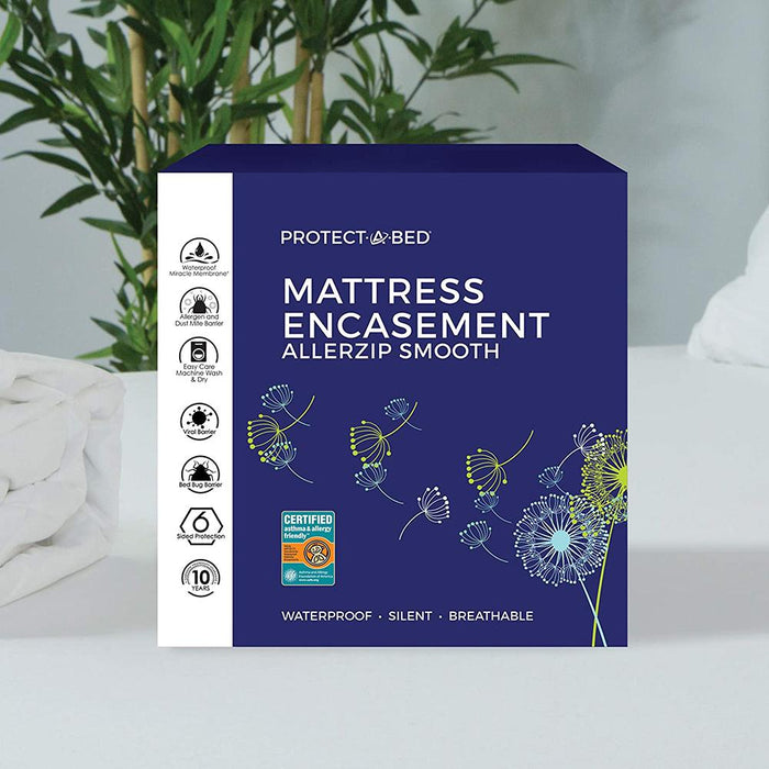 Protect-A-Bed AllerZip Smooth Waterproof Mattress Protector, King 13" (2-Pack)