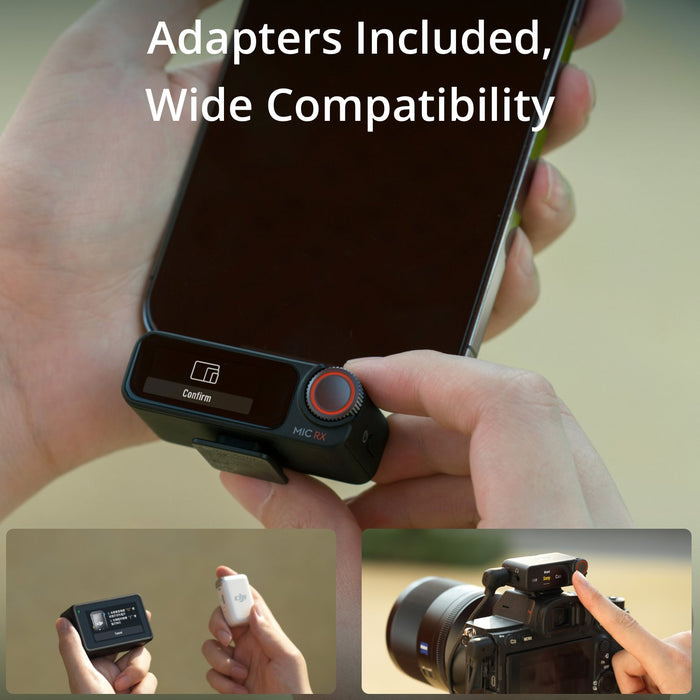 DJI Mic 2 (2 TX + 1 RX + Charging Case) All-in-one Wireless Microphone Bundle