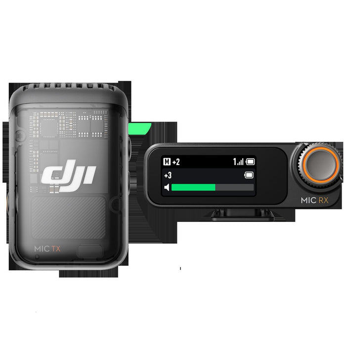 DJI Mic 2 (1 TX + 1 RX), Wireless Microphone with Intelligent Noise Cancelling