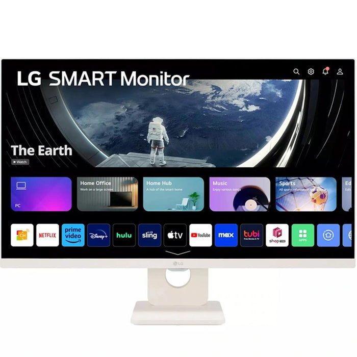 LG 27SR50F-W 27" FHD IPS Smart Monitor with webOS w/ 3 Year Warranty Bundle