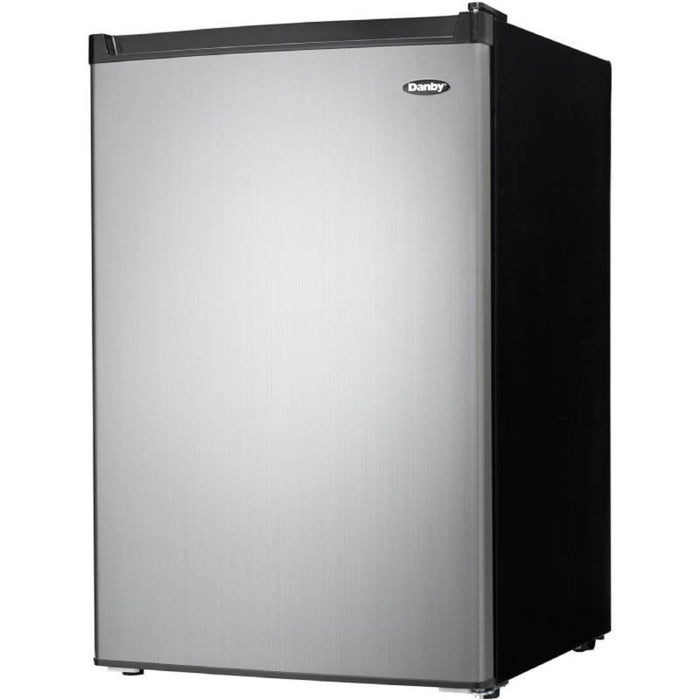 Danby 4.5 Cu. Ft. Compact Refrigerator with True Freezer - Stainless Steel