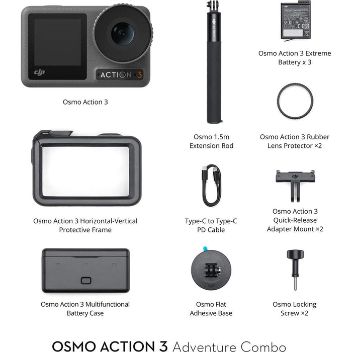 DJI Osmo Action 3 Adventure Combo - Open Box
