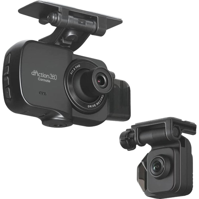 Razo d'Action 360D 3 Channel 360 Degree Dash Cam: FHD Dash Camera w/ Built-in GPS