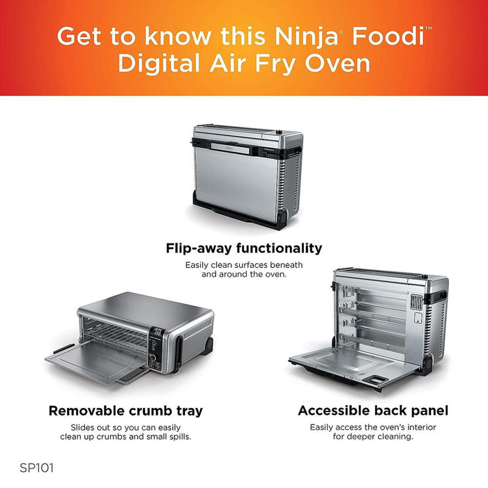 Ninja SP100 Foodi Digital Air Fry Oven (Black), Refurbished - Open Box