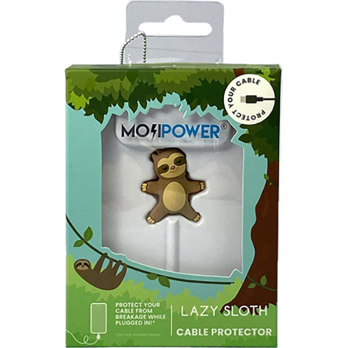 MojiPower Lazy Sloth Cable Protector for iPhone and Android Smartphone Charger MP-012-LS