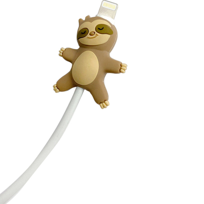MojiPower Lazy Sloth Cable Protector for iPhone and Android Smartphone Charger MP-012-LS