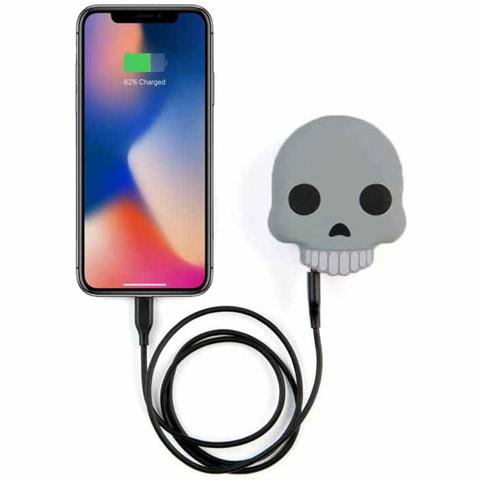 MojiPower Soft Touch External Battery 2600 mAh For iOS & Android Devices Skull MP-001-SK