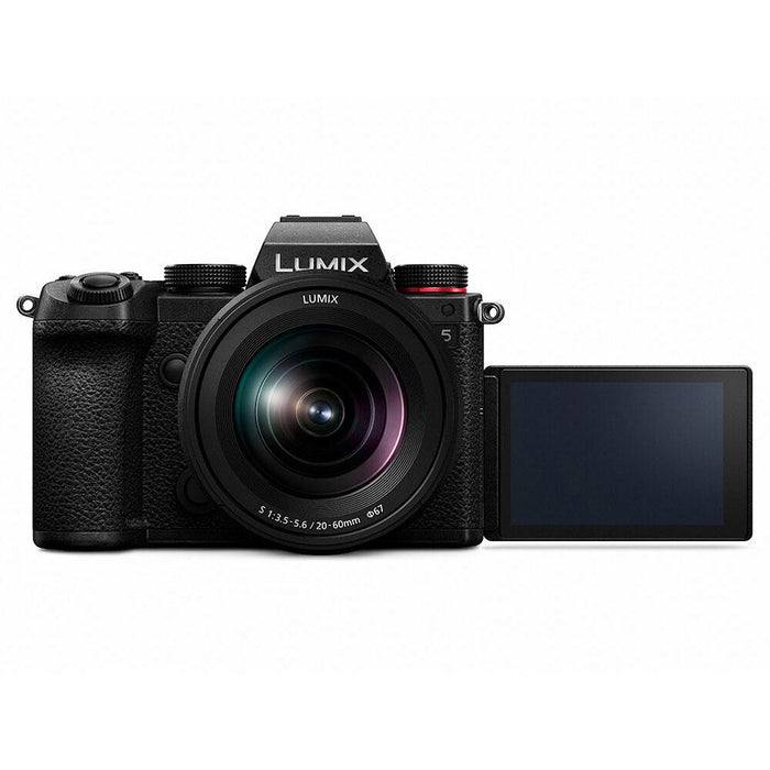 Panasonic Lumix S5 4K Mirrorless Camera + 20-60mm Lens + 2x 64GB Card & Reader Bundle