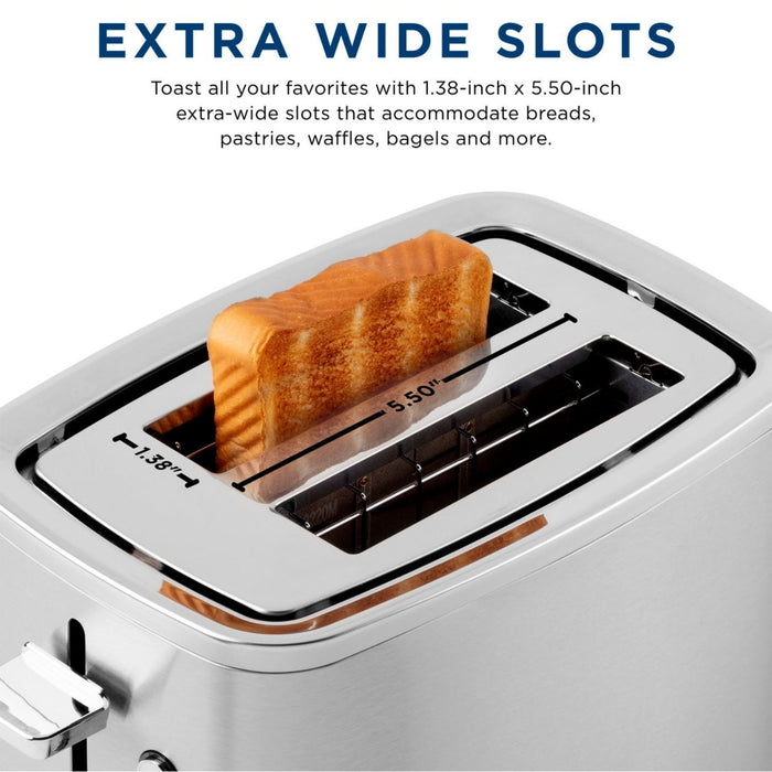 GE 2-Slice Toaster, Stainless Steel (Refurbished)