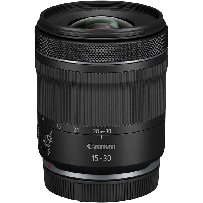 Canon RF 15-30mm f/4.5-6.3 IS STM Lens for RF Mount Cameras + 64GB Dual Bundle