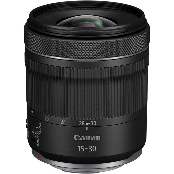 Canon RF 15-30mm f/4.5-6.3 IS STM Lens for RF Mount Cameras + 64GB Dual Bundle