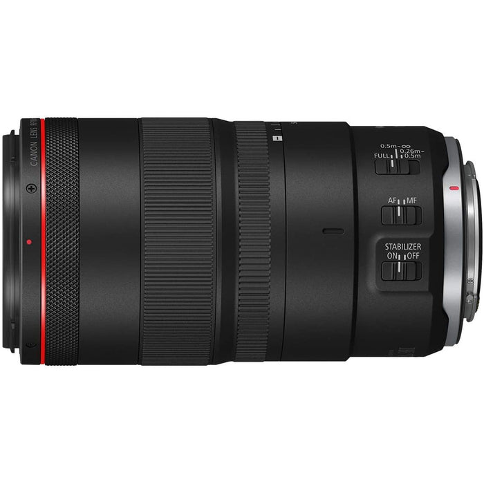 Canon RF 100mm F2.8 L MACRO IS USM Full Frame Lens for RF Cameras + 64GB Dual Bundle