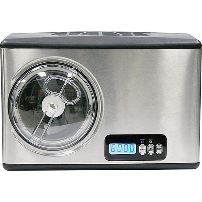 Whynter 1.6 Quart Automatic Compressor Ice Cream Maker, Stainless Steel (ICM-15LS)