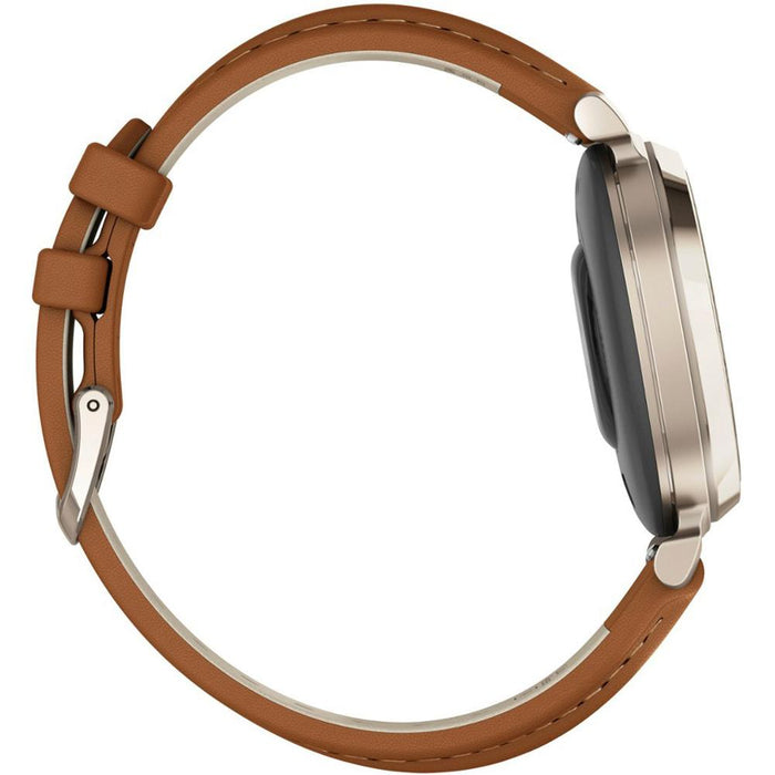 Garmin Lily 2 Classic Cream Gold w/ Tan Leather Band Smartwatch + Accessories Bundle