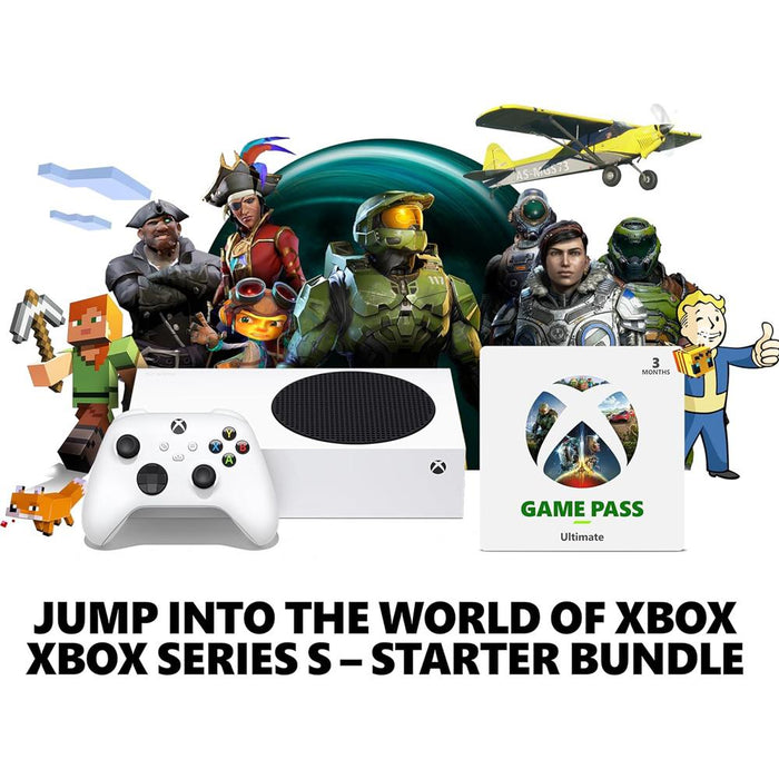 Microsoft Series S 512 GB - Starter Bundle with 3 Month Game Pass  - Open Box