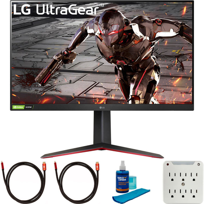 LG 32" UltraGear FHD 165Hz HDR10 Monitor with G-SYNC + Cleaning Bundle
