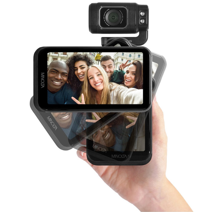 Minolta  MN5KGP1 5K Ultra HD / 20 MP Handheld Pocket Camcorder, Motorized Tilting Lens