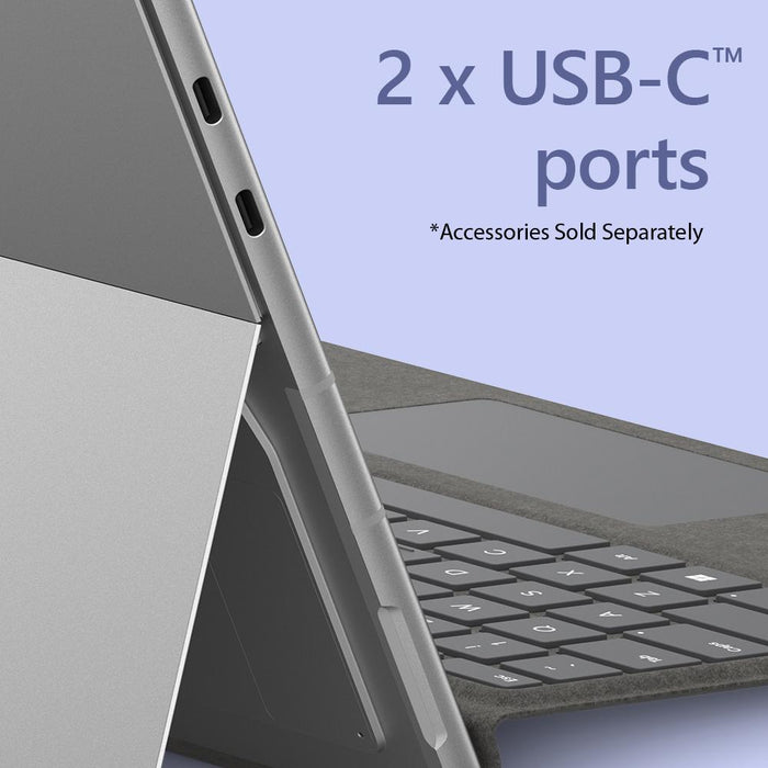 Microsoft Surface Pro 9 5G 13" Tablet, 8GB/256GB, Platinum w/ 2 Year Warranty Bundle
