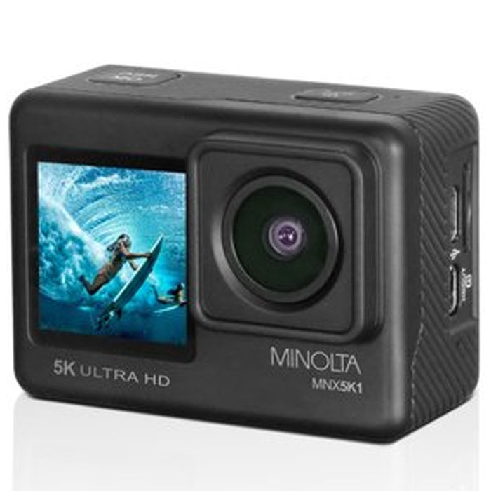Minolta MNX5K1 5K Ultra HD / 24 MP Action Camcorder Kit with WiFi and Waterproof Housing