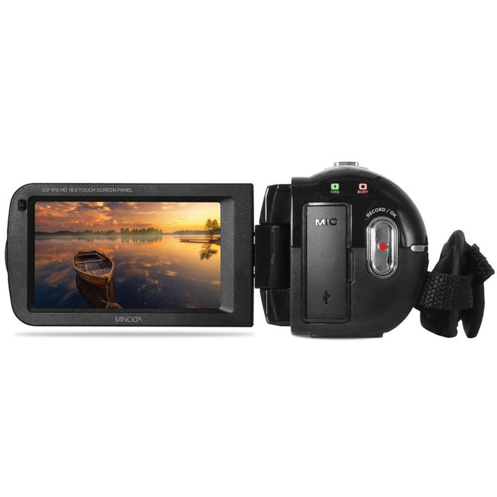 Minolta MN260NV 1080P FHD / 30 MP Night Vision Camcorder, Black