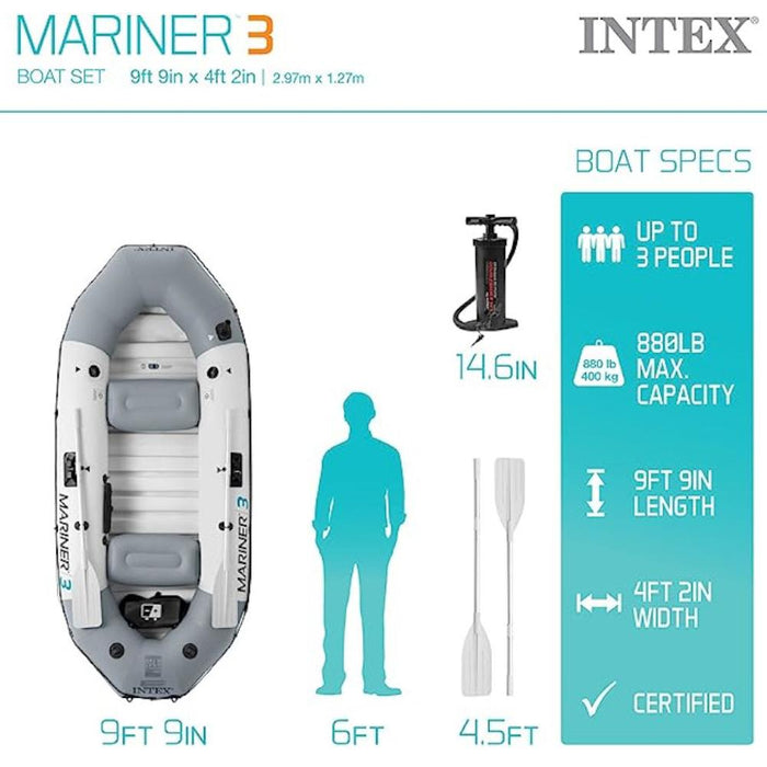 Intex Intex 68373EP Mariner 3 Inflatable Boat Set - Open Box