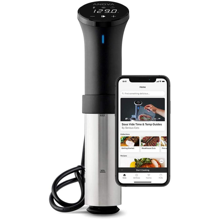 Anova Sous Vide Precision Cooker 1000 W with WiFi Black and Silver+2 Yr Warranty