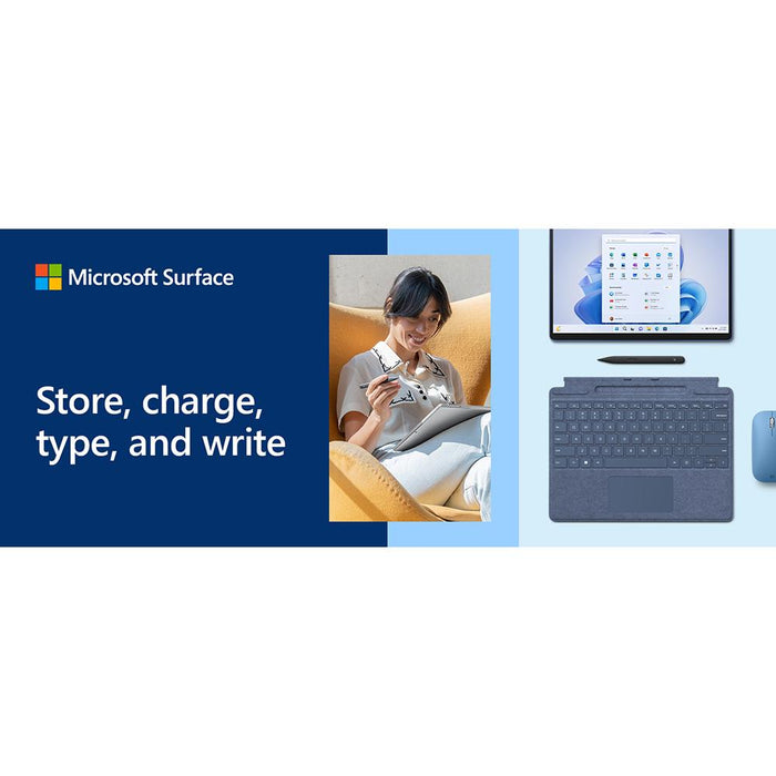 Microsoft Surface Pro Signature Keyboard with Surface Slim Pen 2, Sapphire - Open Box