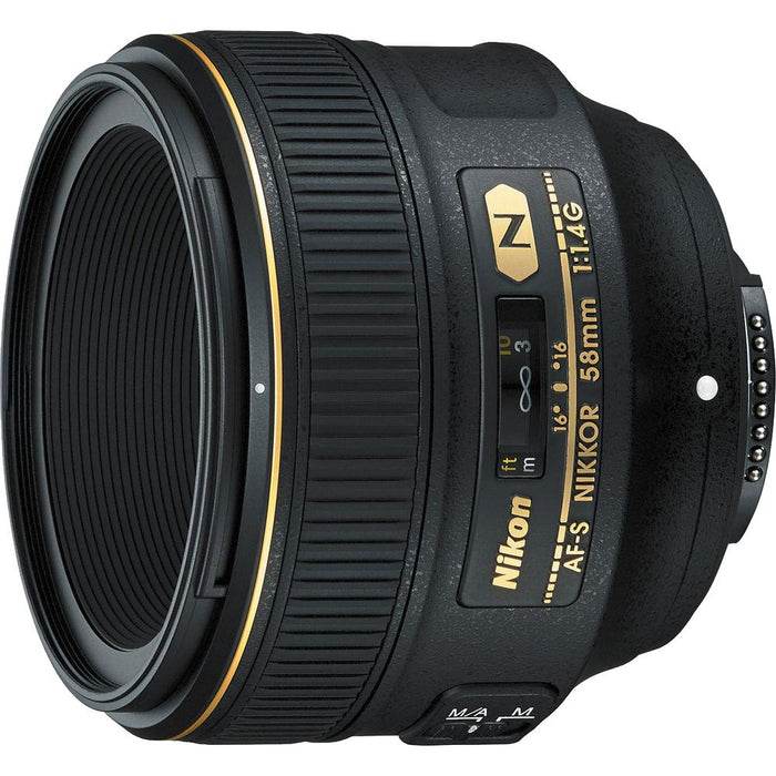 Nikon AF-S NIKKOR 58mm f/1.4G Lens Refurbished with warranty