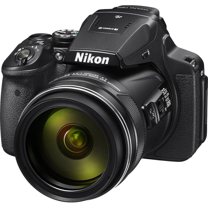 Nikon COOLPIX P900 16MP 83x Super Zoom Digital Camera Full HD Black 16GB Bundle